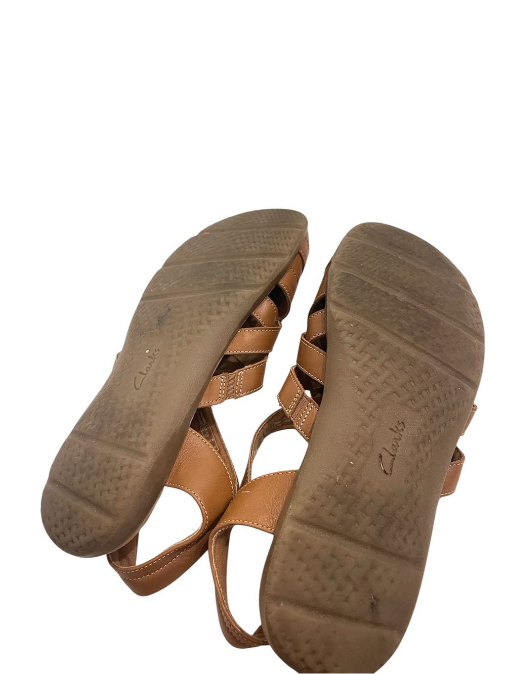 Clarks Collection Elizabelle Sea Women's Tan Leather Strappy Slingback Sandals - Picture 5 of 6